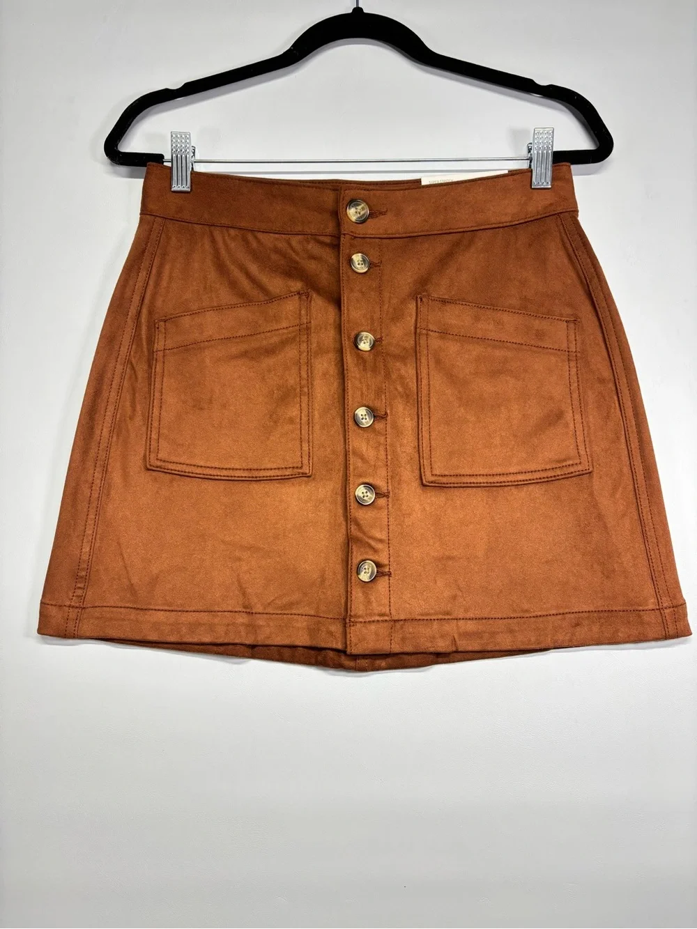 ✨American Eagle Super Stretch Brown Velvet Mini Skirt Size 4